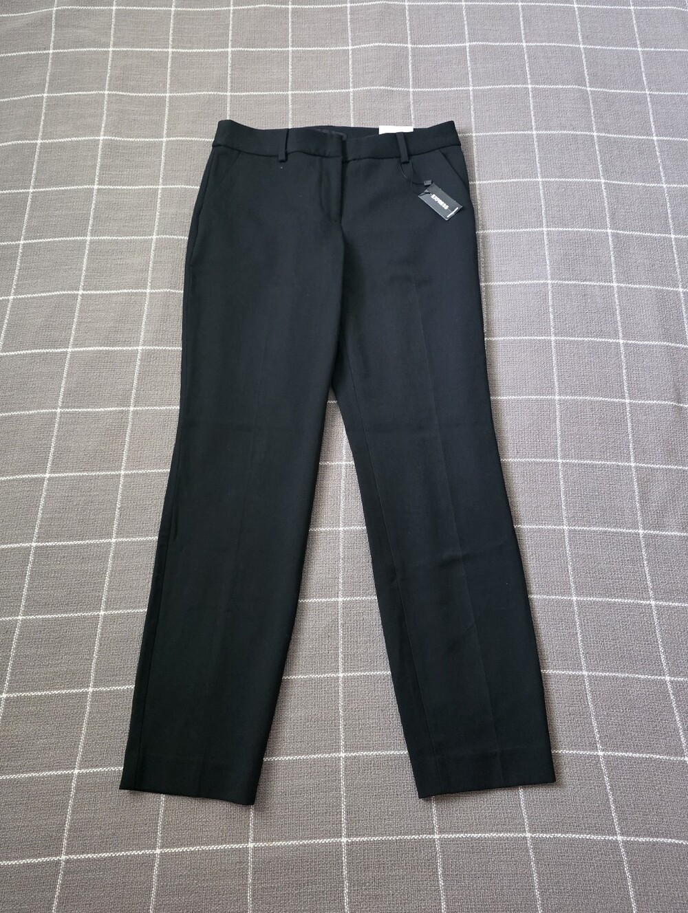 Women's Express Columnist Ankle Black Mid Rise Dress Pants